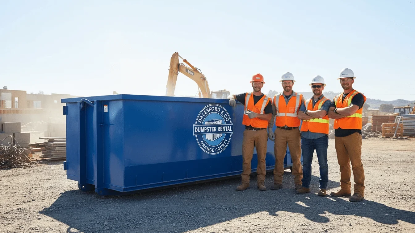 The Dalesford & Co Dumpster Rental Orange County team outside our Orange, CA yard The Dalesford & Co Dumpster Rental Orange County team outside our Orange, CA yard